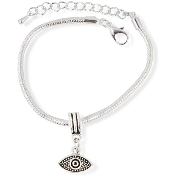Evil Eye Snake Chain Charm Protection Bracelet Jewelry - Picture 1 of 8
